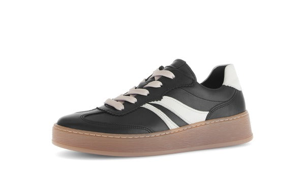 Gabor Comfort 76.475.57 Black & Latte Cream Combi G Fit Trainers